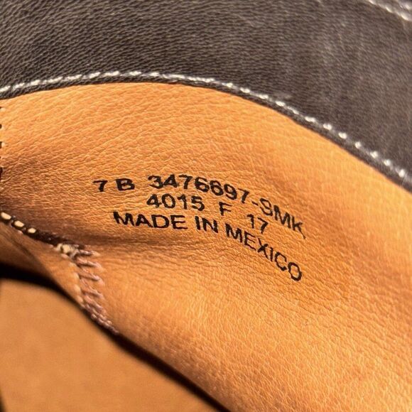 Frye Brooke Short Inside Zipper Brown Smoke Leather Bootie Women’s Size 7B - Picture 8 of 8